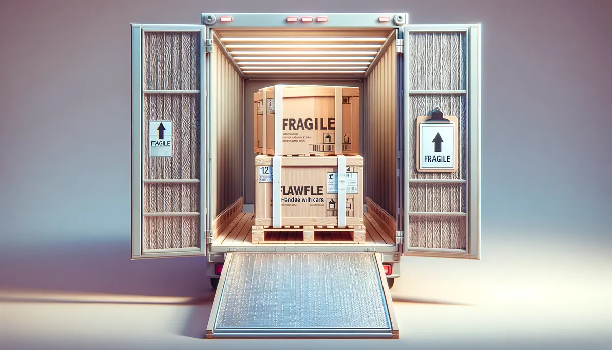 Artwork packed in secure shipping crates